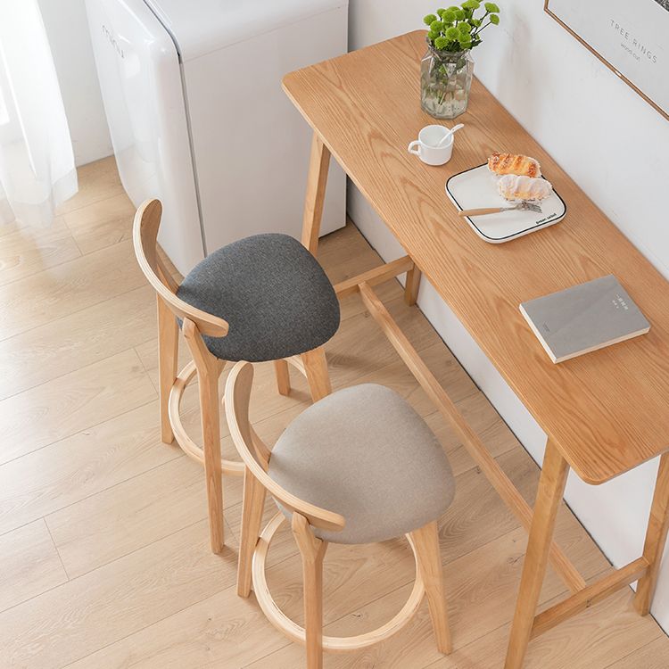 Solid Wood Counter Height Dining Table Contemporary Rectangle Bar Table