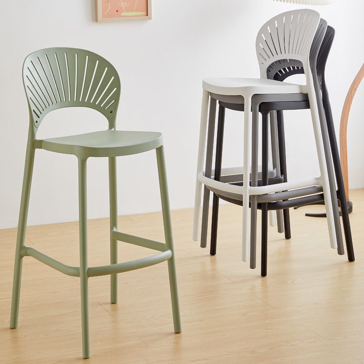 Modern Stackable Bar-stool Plastic Counter Bar Stool for Home