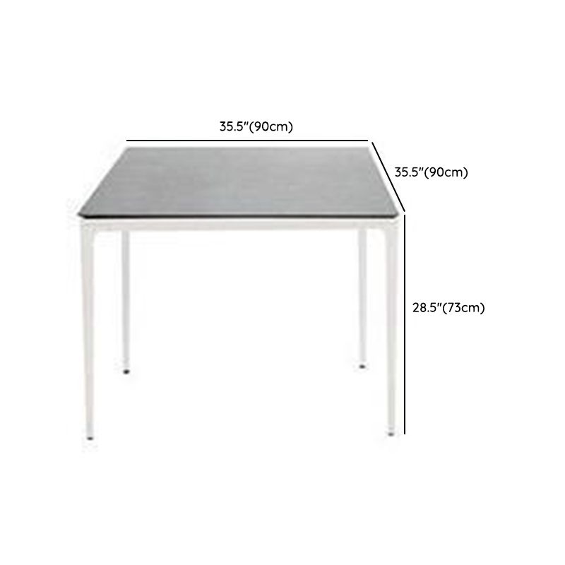 Modern Style 1/3/5/6 Pieces Dining Metal Set Stone Dining Table Set for Outdoor