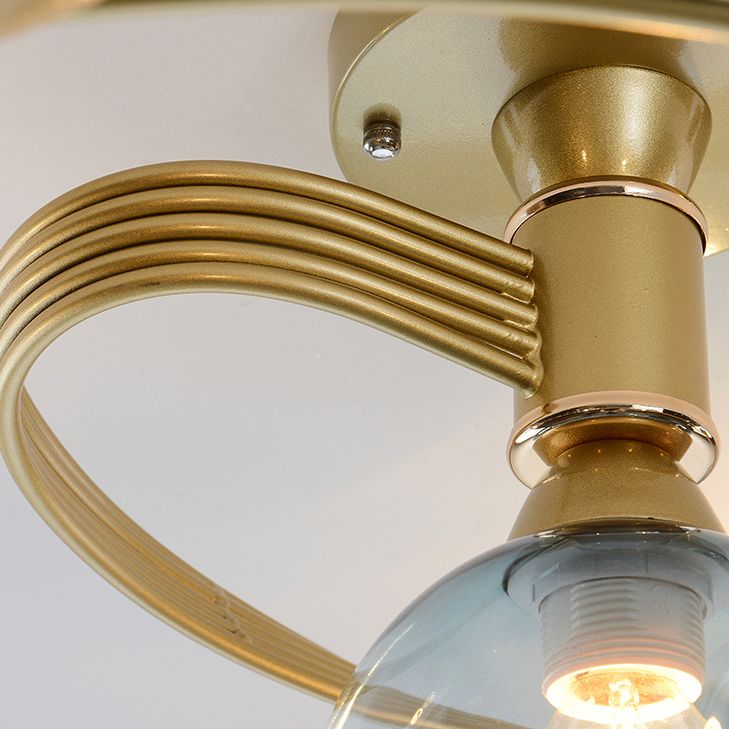 Minimalist Cup Ceiling Light Nordic Glass Shade Ceiling Mounted Fixture for Living Room