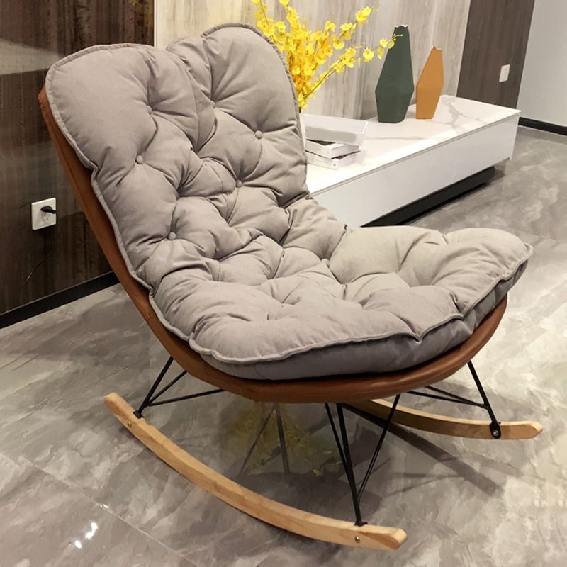 Modern Single Rocker Chair Waterproof Simple Chair for Bedroom and Living Room