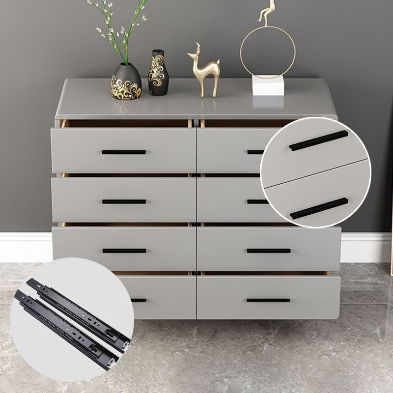 Contemporary Bedroom Chest 16" Wide Storage Chest in Gray with Drawers
