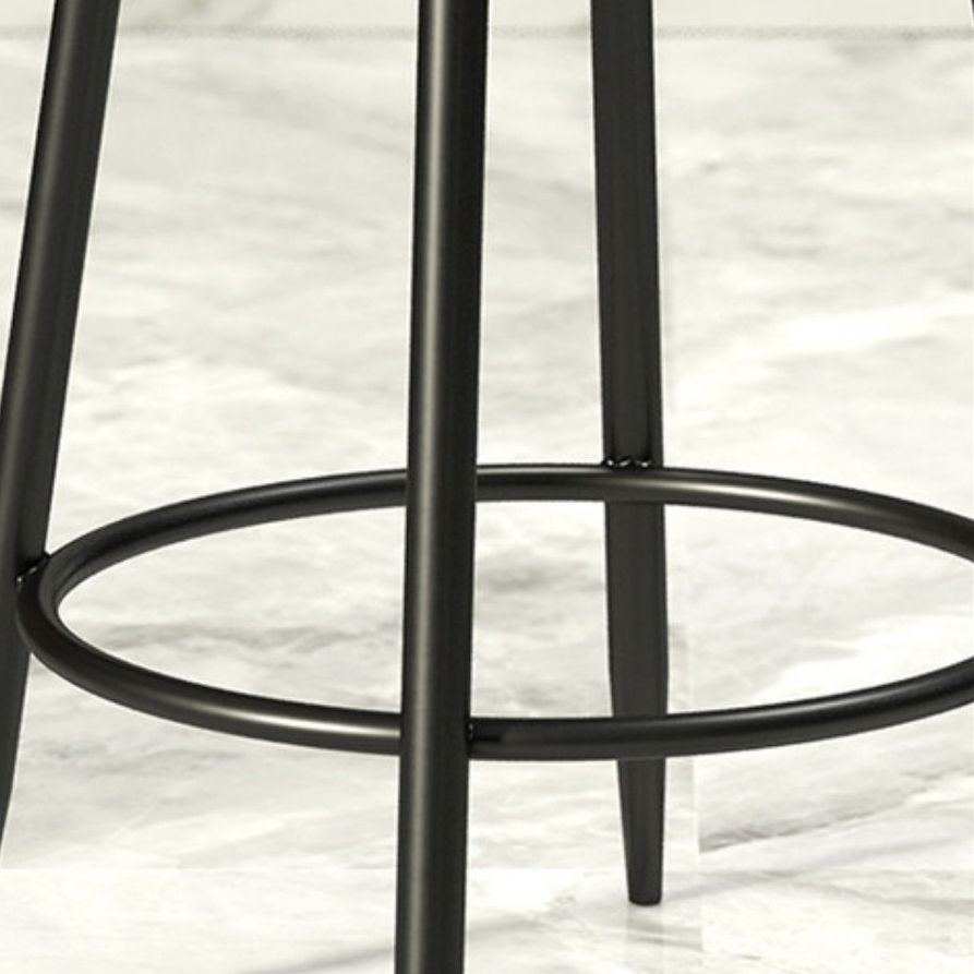 Contemporary Low Back Home Stool Matte Finish Upholstered Bar Stools