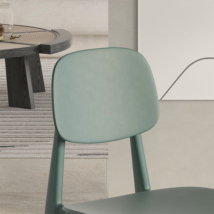 Modern Plastic Chair Open Back Dining Side Furniture in Matte Finish for Kitchen