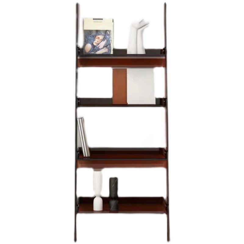 Ladder Open Back Standard Bookshelf Modern Style Acrylic Bookcase
