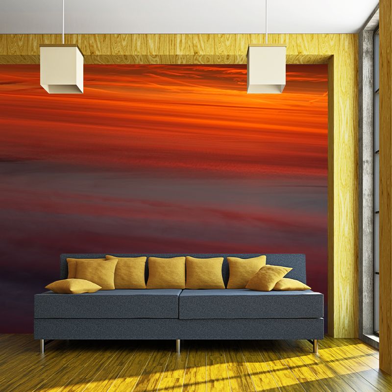 Modern Afterglow Mural Wallpaper Modern Bedroom Decoration, Custom Size Available