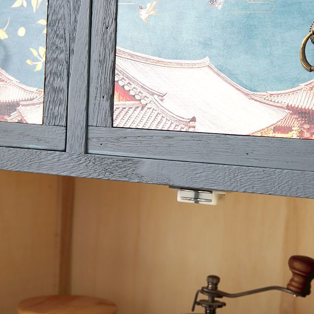 Traditional Style Combo Dresser Bedroom Solid Wood Storage Chest with Drawers and Doors