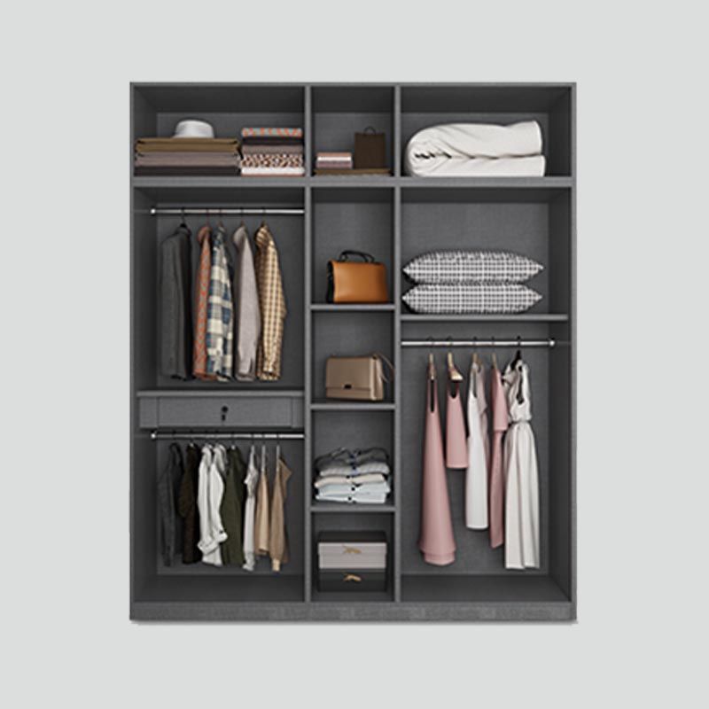 Modern Style Wardrobe White Colour Wooden Wardrobe Closet with Drawer