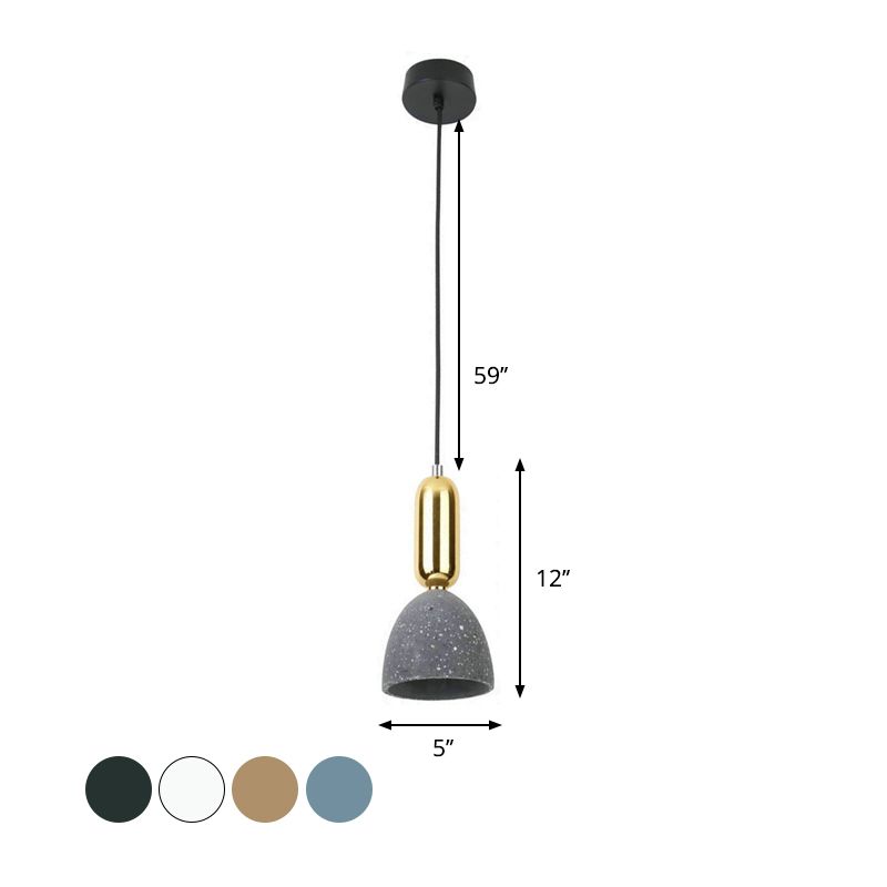 1 salle à manger légère pendentif macaron blanc / noir / rose plafonnier luminaire avec ombre en terrazz en dôme