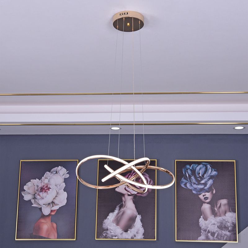 Forme linéaire Métal Pendre luminaire moderne 1 Lumière Lumière Lumière