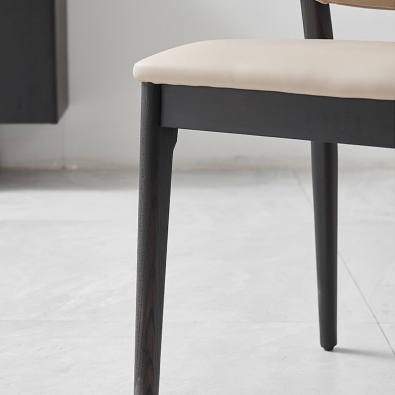 Home Kitchen Dining Side Chair Solid Wood Leg Open Back Chair