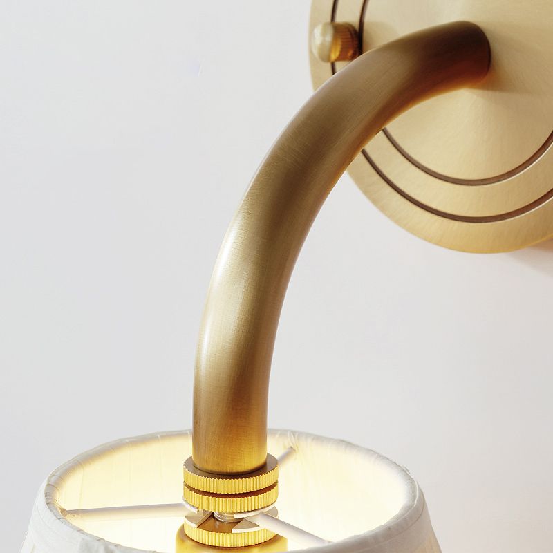 Fabric Shade Wall Mounted Light Fixture 1-Light Modernism Wall Mounted Sconce