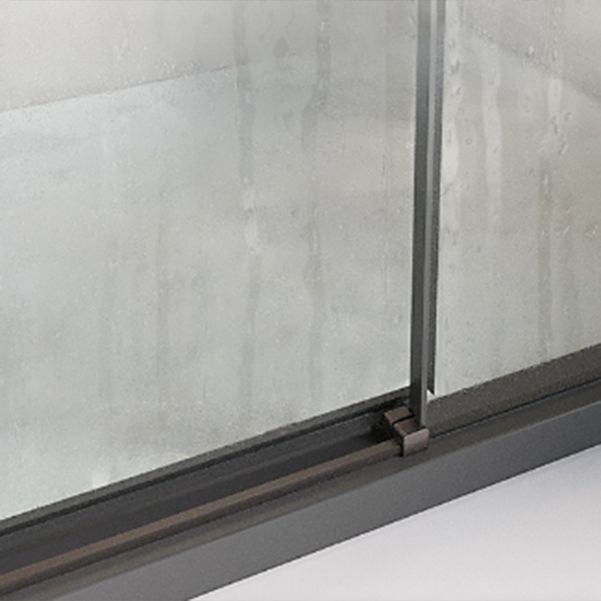 Semi Frameless Single Sliding Shower Door Tempered Glass Shower Door