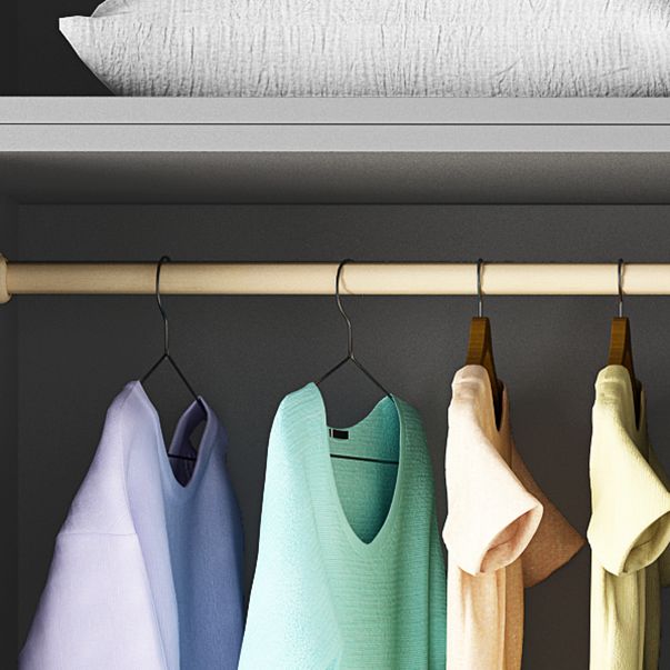 Modern Wardrobe Closet With Shelves Engineered Wood Wardrobe Armoire