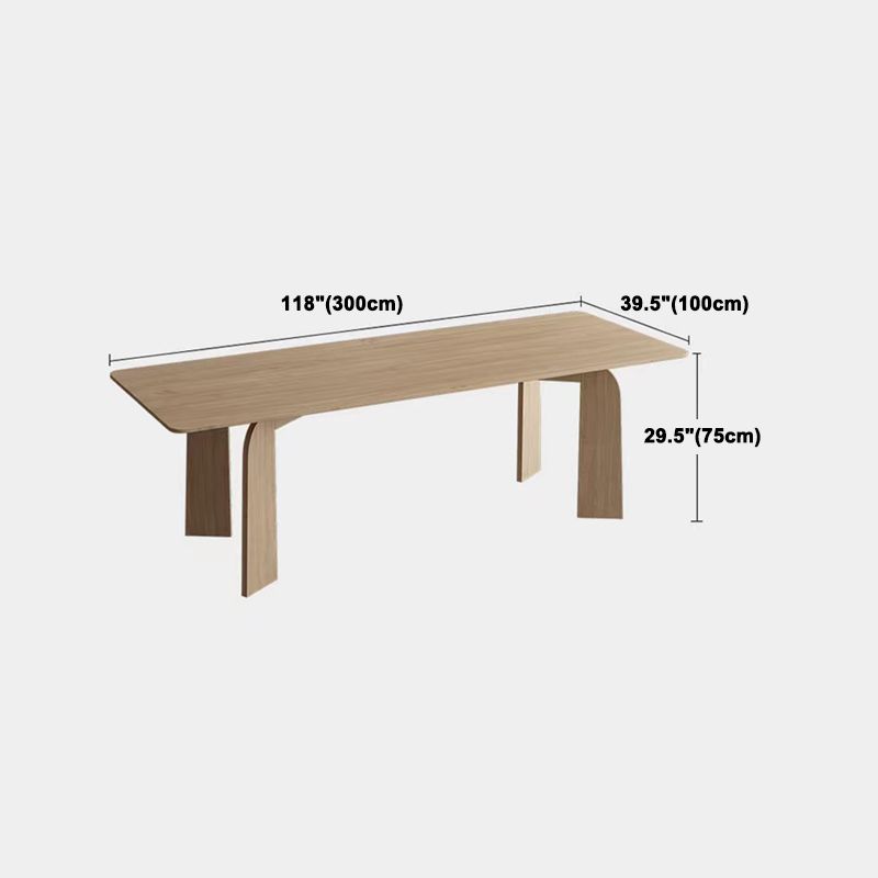 Modern Rectangle Dinette Set 1/2/4/5/6/7 Pieces Indoor Solid Wood Dining Table Set