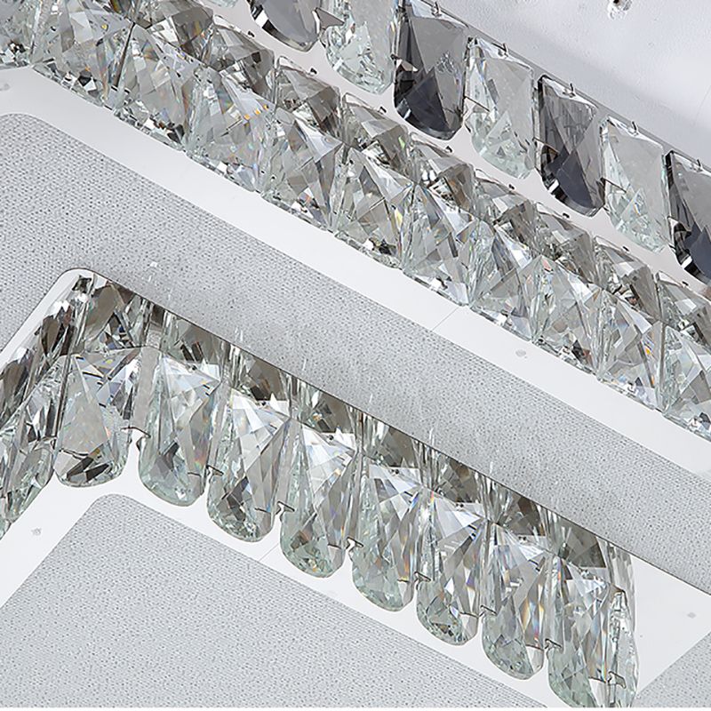 Lampade da incasso in metallo Lampade moderne da soffitto per camera da letto con paralume in cristallo