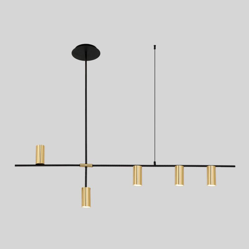 Luces colgantes colgantes de cilindro de estilo moderno accesorios de iluminación de metal