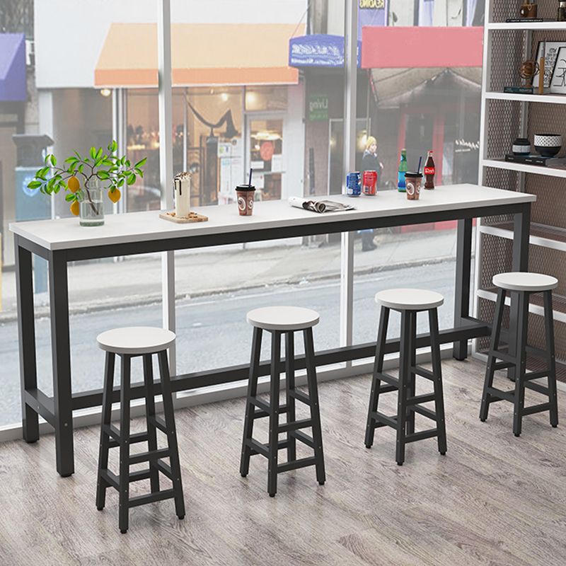 Modern Style 1/4/5 Pieces Wood Rectangular Bar Table Set for Dining Room