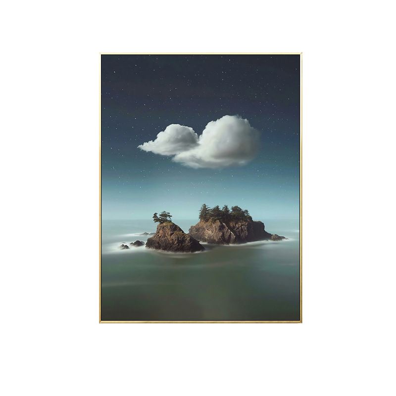 Cloud Landscape Canvas Nordic Novelty Scenery Print Wall Art in Pastel Color