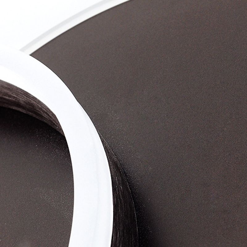 Lámpara de techo LED con forma de anillo, montaje empotrado de 2 luces de aluminio moderno para dormitorio