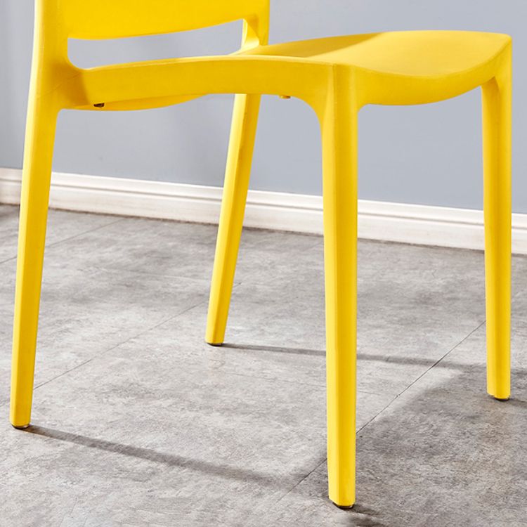 Modern Contemporary Plastic Side Chairs Multicolor Open Back Side Chair Set