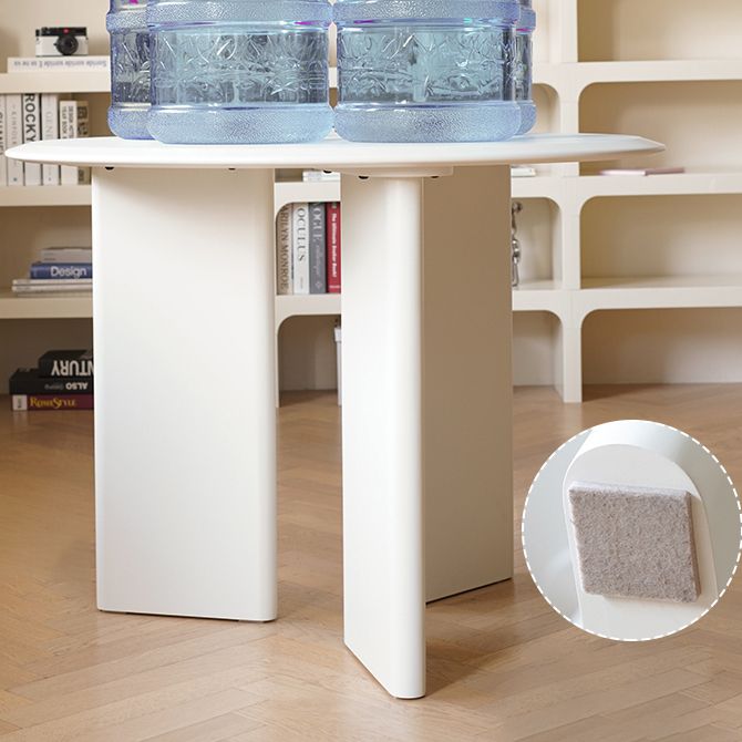 Modern Wooden Dining Room Table for 2 Person White Round Top