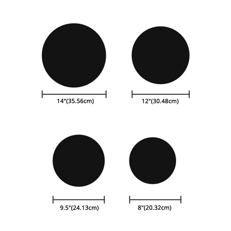 Round Simplicity Metal LED Wall Lamp Contemporary Style Staircase Corridor Sconce Lighting Fixture