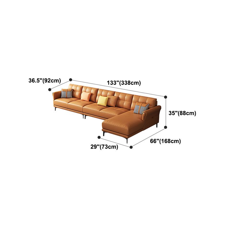 Contemporary Stain-Resistant Square Arm Stationary Cushion Back Sofa