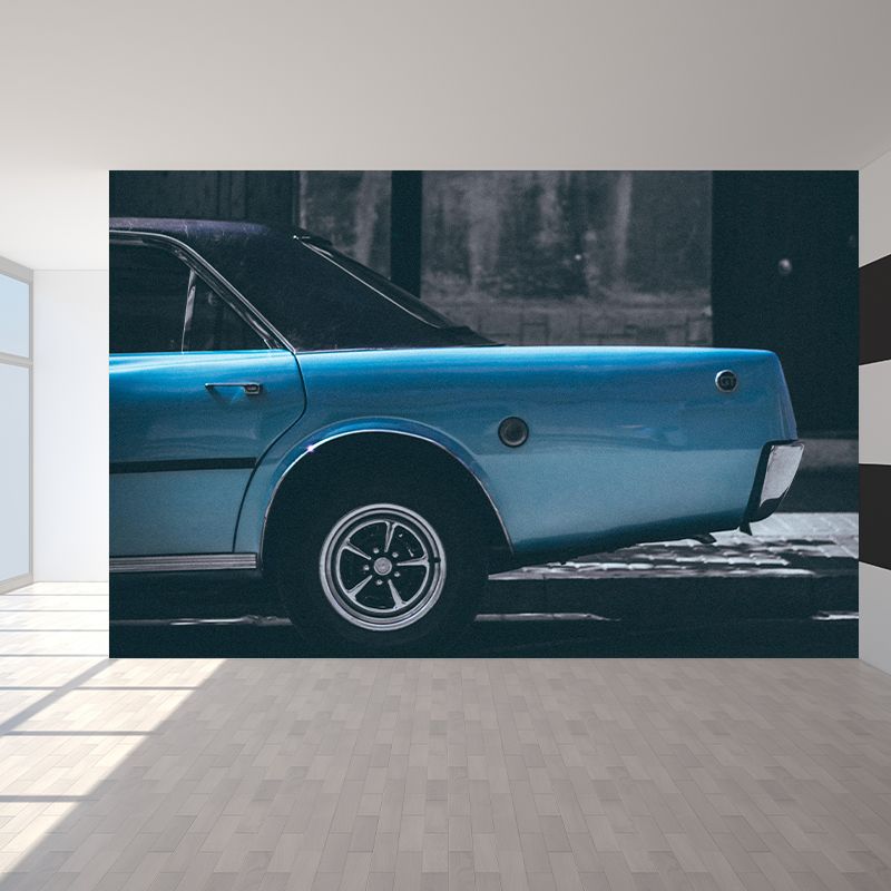 Stain-Resistant Car Mural Wallpaper Wall Art for Fitness Club Decoration