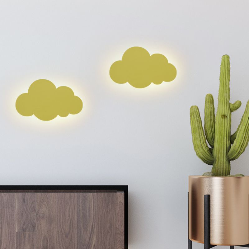 Nordic Style Iron Wall Light Cloud Shape Wall Lamp for Children's Room