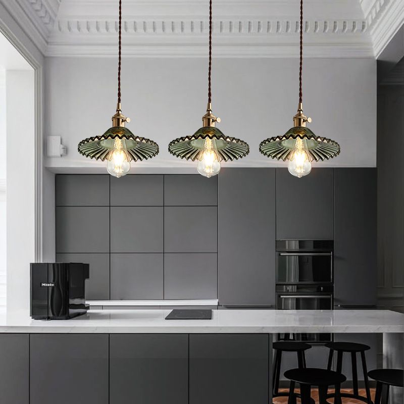 Coppa di vetro Copertura Ombra appeso Luci sospese in stile industriale 1 Fun a montaggio appeso alla luce