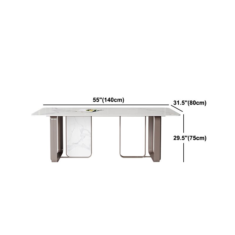 Designer Style Sintered Stone Dining Set Rectangle 1/3/4/5 Pieces Dining Table with Chairs
