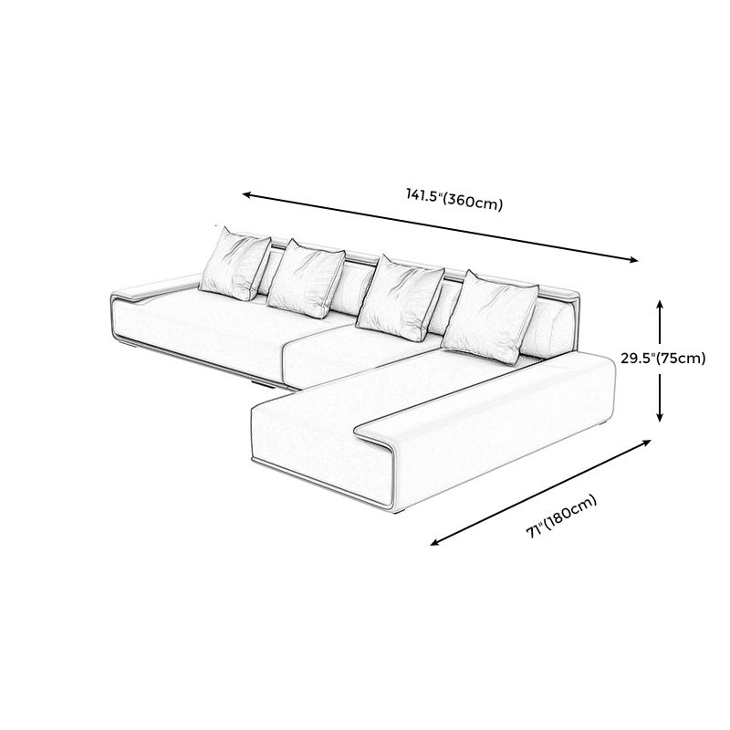 Contemporary Industrial Fabric Sofa with Bolster Pillows 29.53"High Pillow Top Arm Sofa