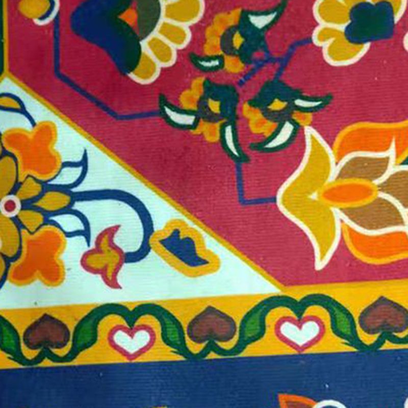 Klassischer Blumendruck Teppich Retro wunderschöne Gegend Teppich nicht rutschfestem Innenteppich für Wohnkultur