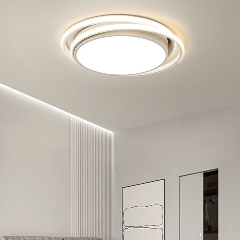 Modernism Single White Flush Mount Lighting Unique Ceiling Light for Bedroom