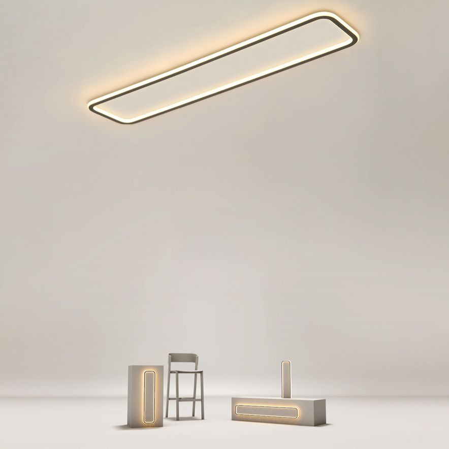 Rechthoekige Flush Mount Plafond Licht met Acryl Shade voor Woonkamer Restaurant