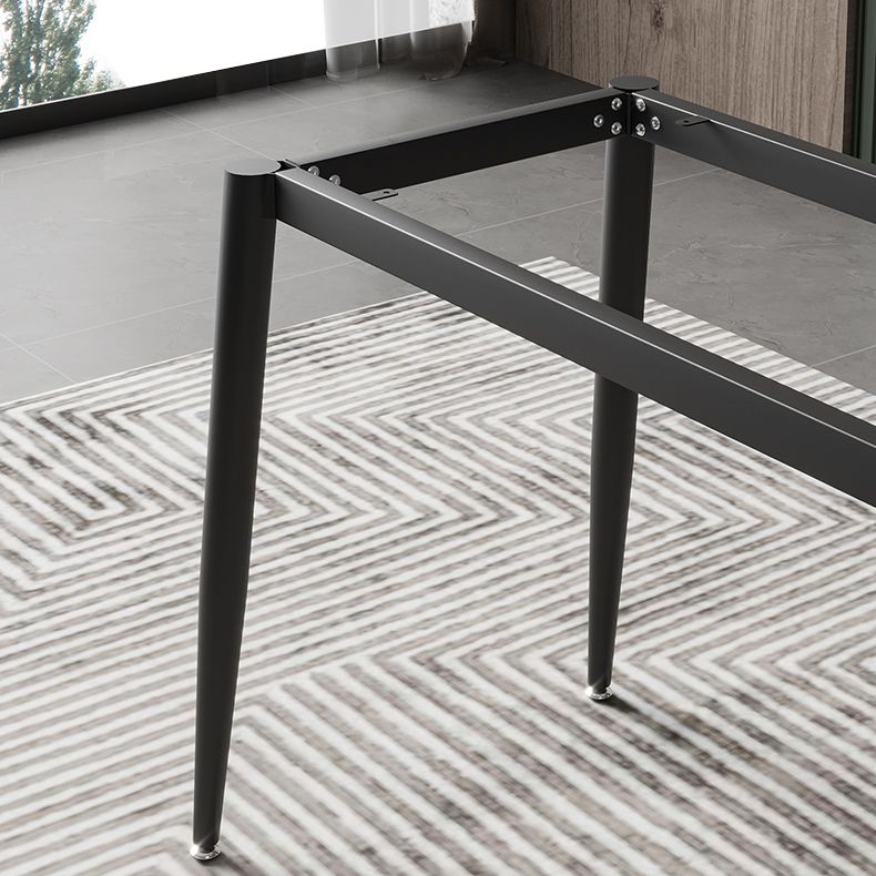 Fixed Sintered Stone Top Kitchen Table Set with 4 Legs Base Dining Table Sets for Home