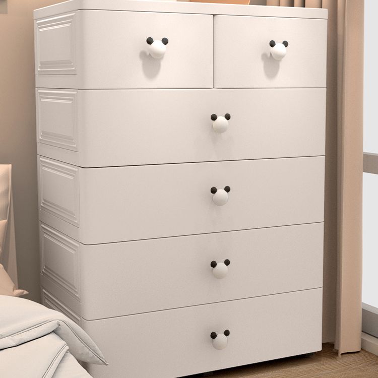 Plastic Non-Hanging Armoire with Drawers Contemporary Indoor Storage Cabinet