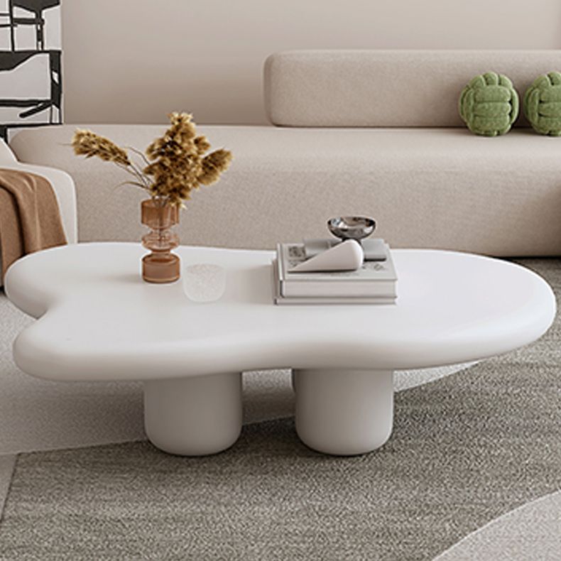 Scandinavian Free Form Coffee Table 3 Legs Wooden Cocktail Table for Living Room