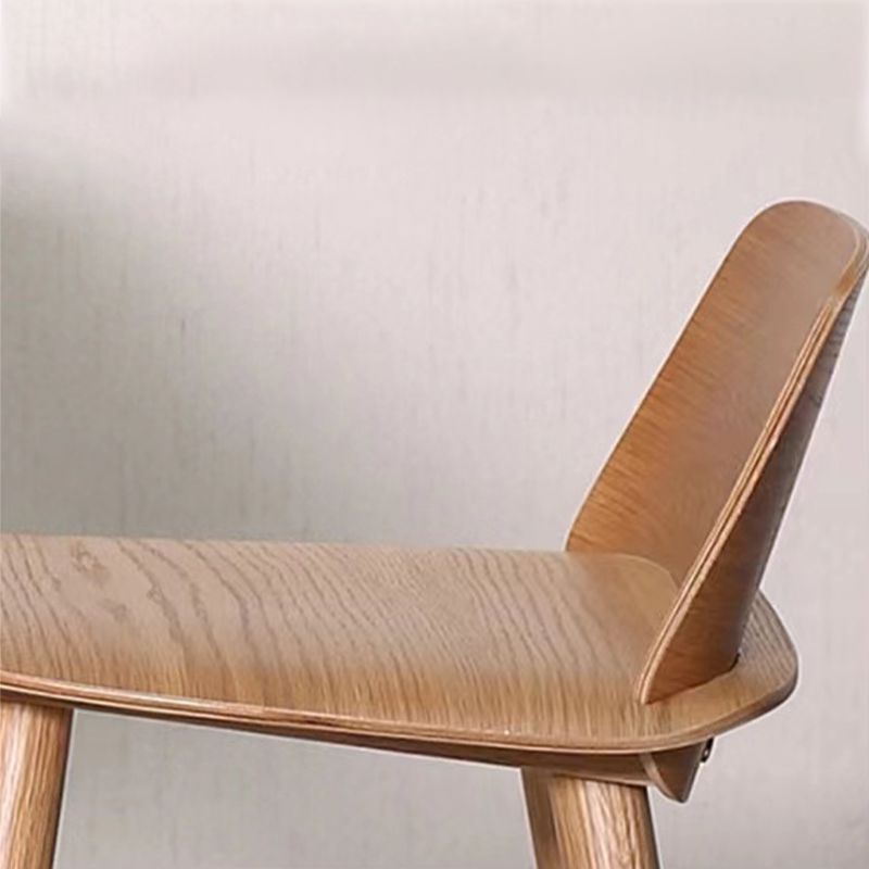 Contemporary Indoor Solid Wood Bar Stool Low Back Armless Stool