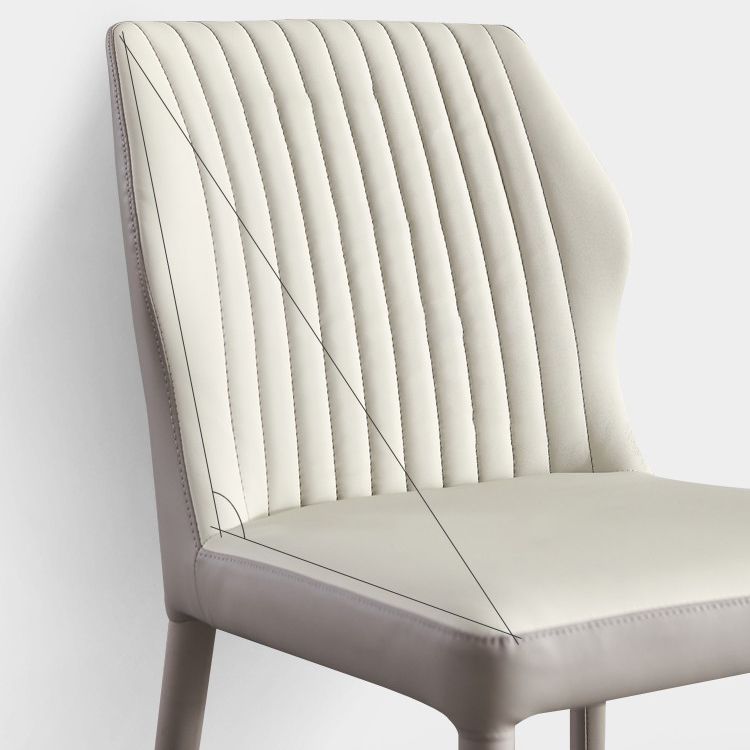Sillas de comedor de metal de estilo moderno, sillas laterales sin brazos con respaldo lateral para cocina