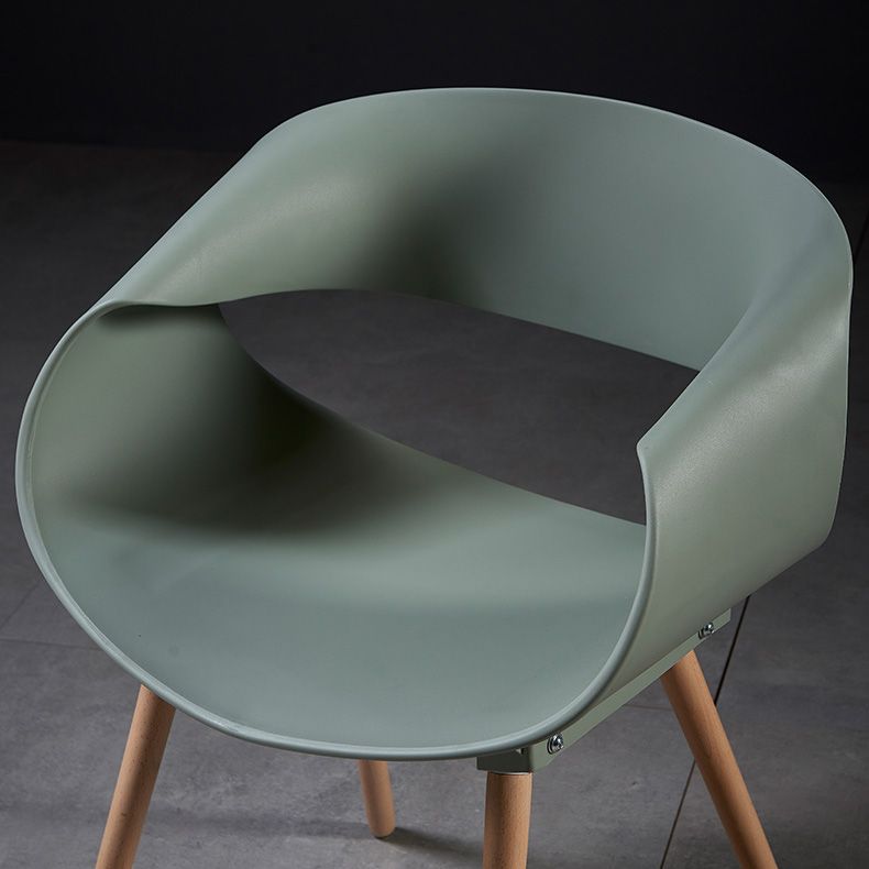 Sillas de comedor escandinavas sin brazos Sillas de comedor laterales con patas de madera (juego de 2)