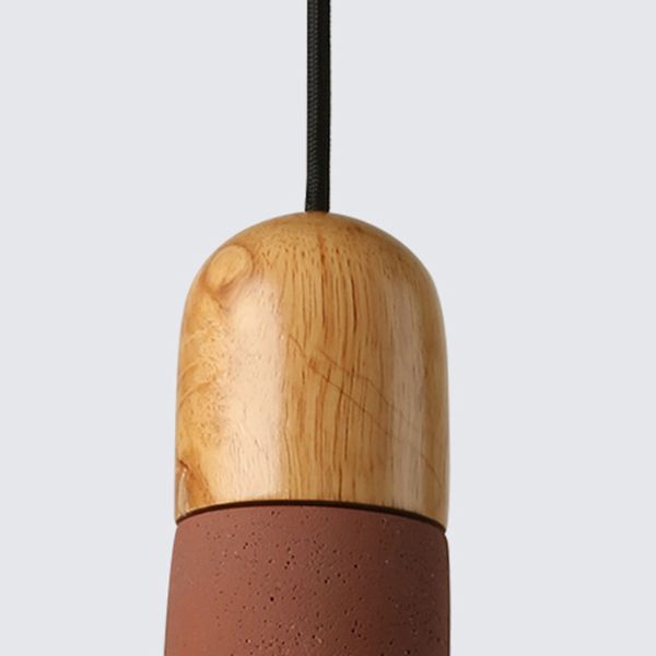 Pendant le pendentif en ciment à tête simple contemporain pour la salle d'étude du bar