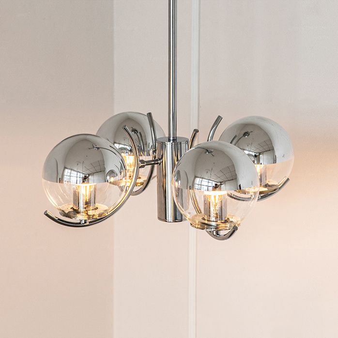 Metal Chandelier Light Fixtures Modern Multi-Head Globe Pendant Lamps for Living Room