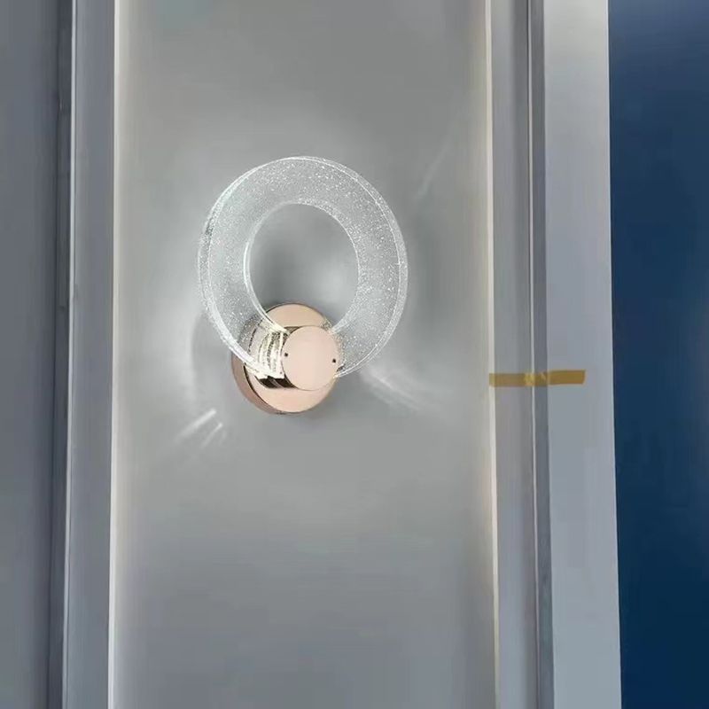 1 Light Circle Wall Lamp Simplicity Metal Wall Mounted Light Fixture