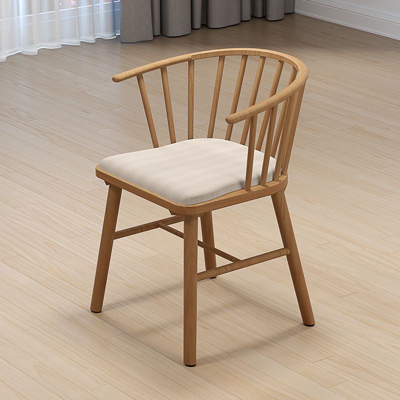 Contemporary Dining Room Solid Wood Open Back Side Dining Chair