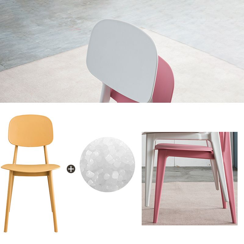 Chaise latéral de maison contemporaine en plastique arrière 32 "H chaise de salle à manger