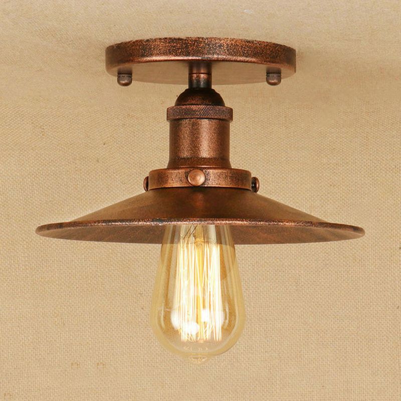 Loft soucoupe Semi-encastré, éclairage de plafond métallique à 1 ampoule, noir/blanc, pour cuisine
