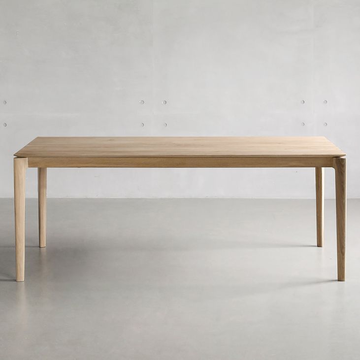 Rectangle Kitchen Dining Table Pine Solid Wood Table Modern with 4 Legs