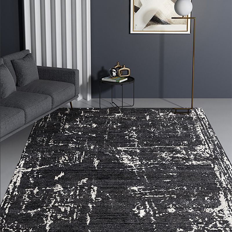 Industrial Rustic Effect Rug Polyester Indoor Carpet Non-Slip Backing Area Rug for Living Room